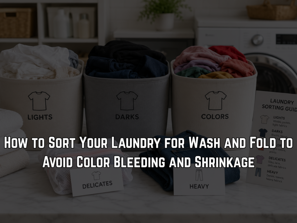 How to Sort Your Laundry for Wash and Fold